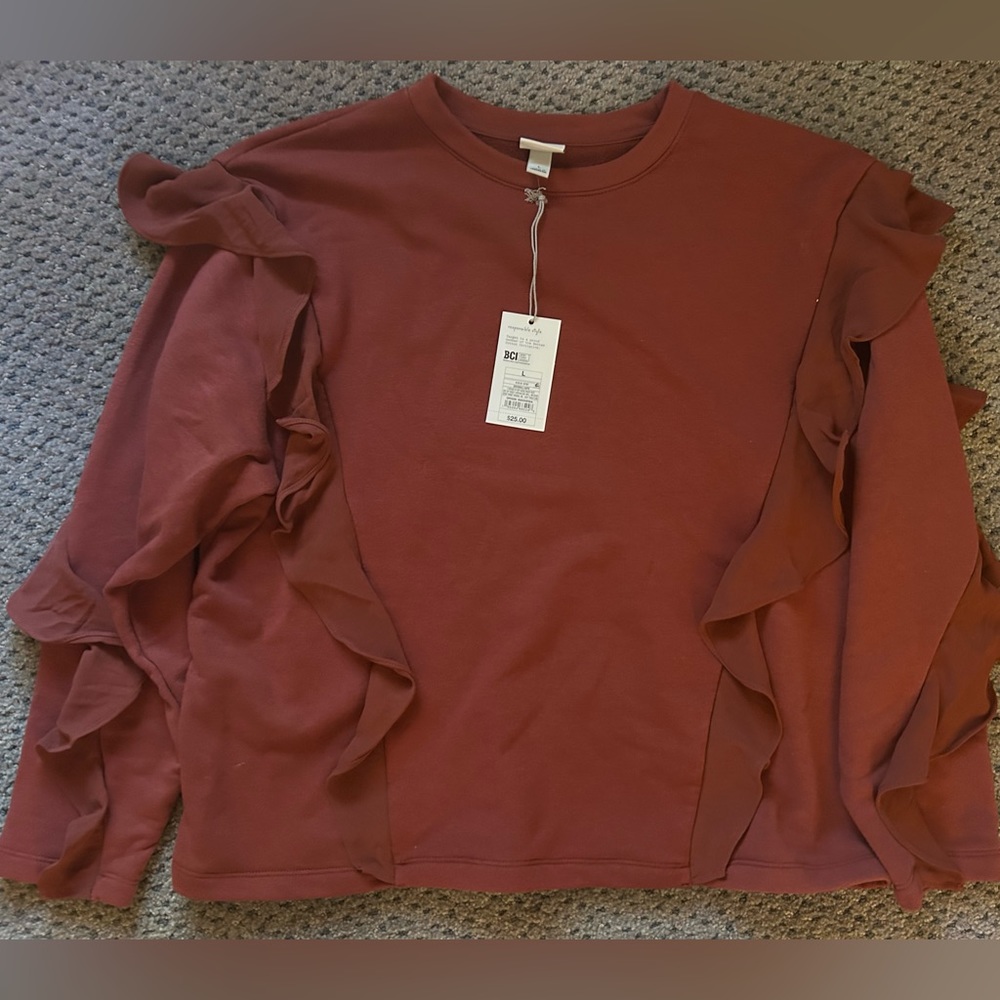 Target size L Burnt Orange Blouse. Never been worn & new with tags.